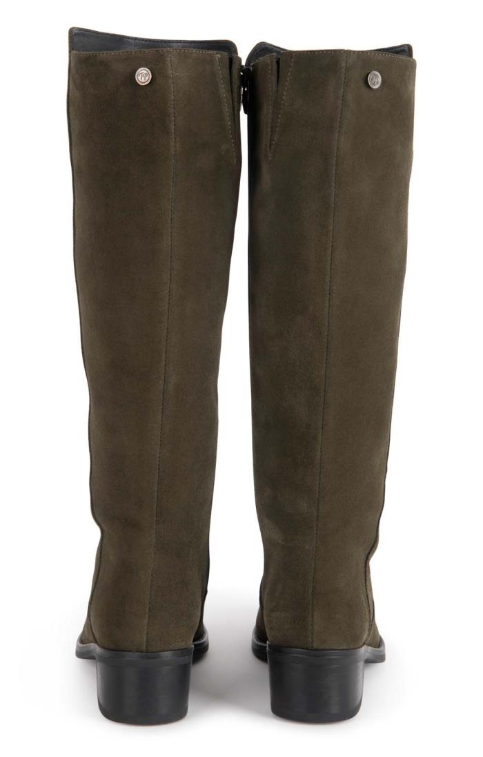 Ladies Long Suede Boot, Brown - House of Bruar