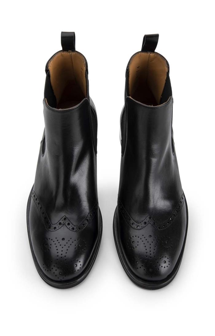 womens black brogue ankle boots