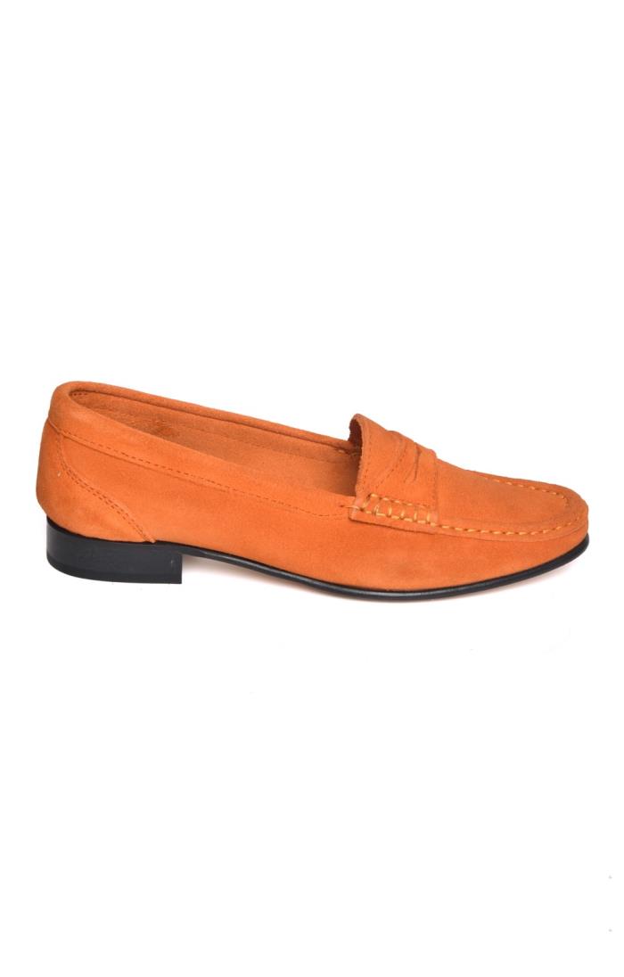 Orange suede loafers womens sale