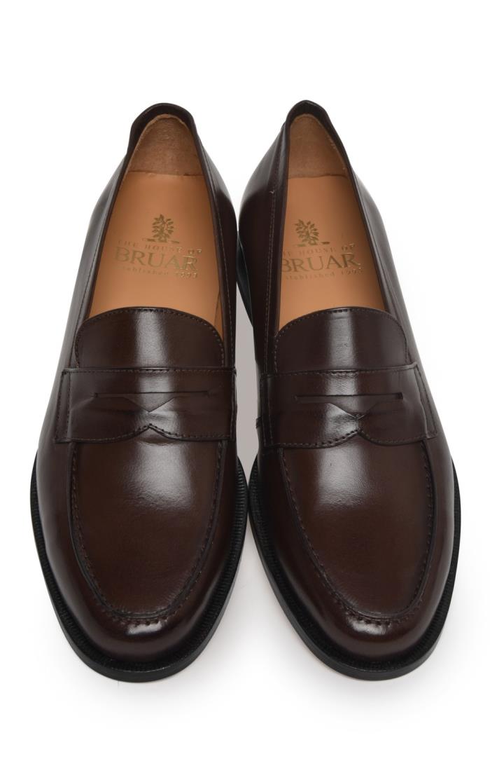 Ladies Leather Penny Loafer, Brown House of Bruar