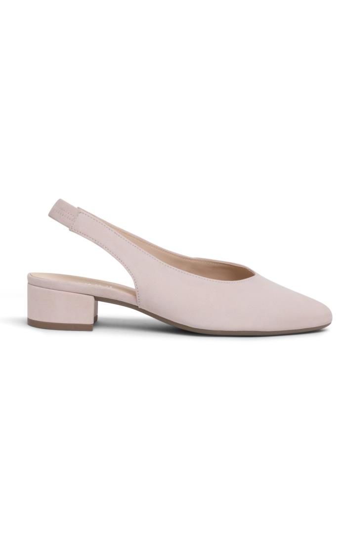Ladies Gabor Suede Mid Heel Slingback