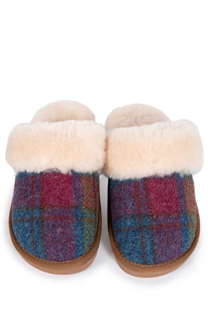 Tweed slippers best sale ladies