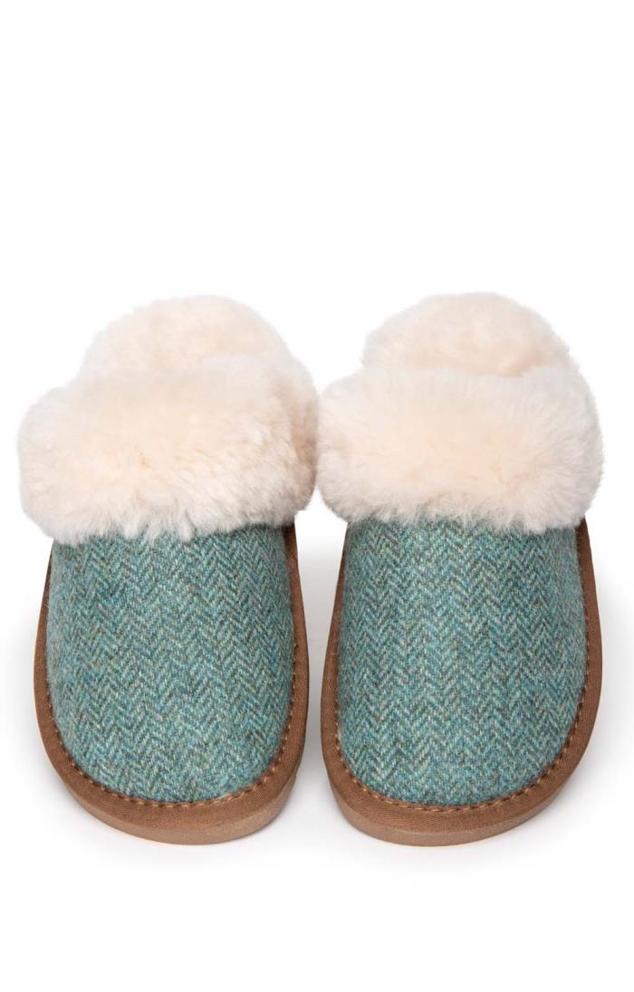 Tweed slippers hot sale ladies