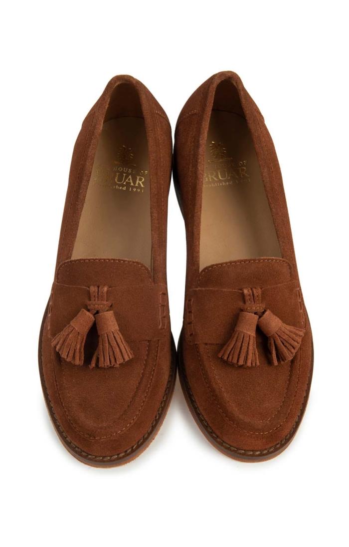 Ladies Suede Tassel Loafer - House of Bruar
