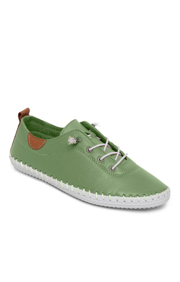 Ladies shop leather sneakers