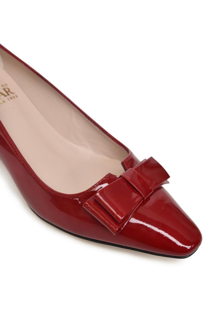 Red pattern leather shoes clearance