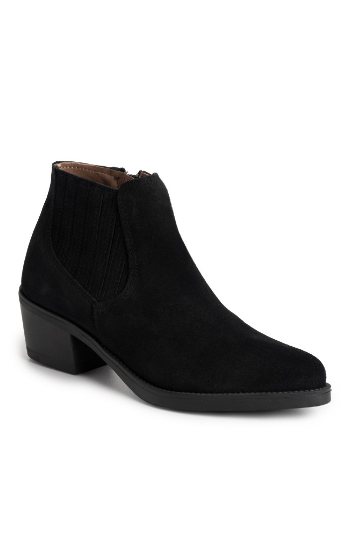 Ladies Suede Short Cowboy Boots