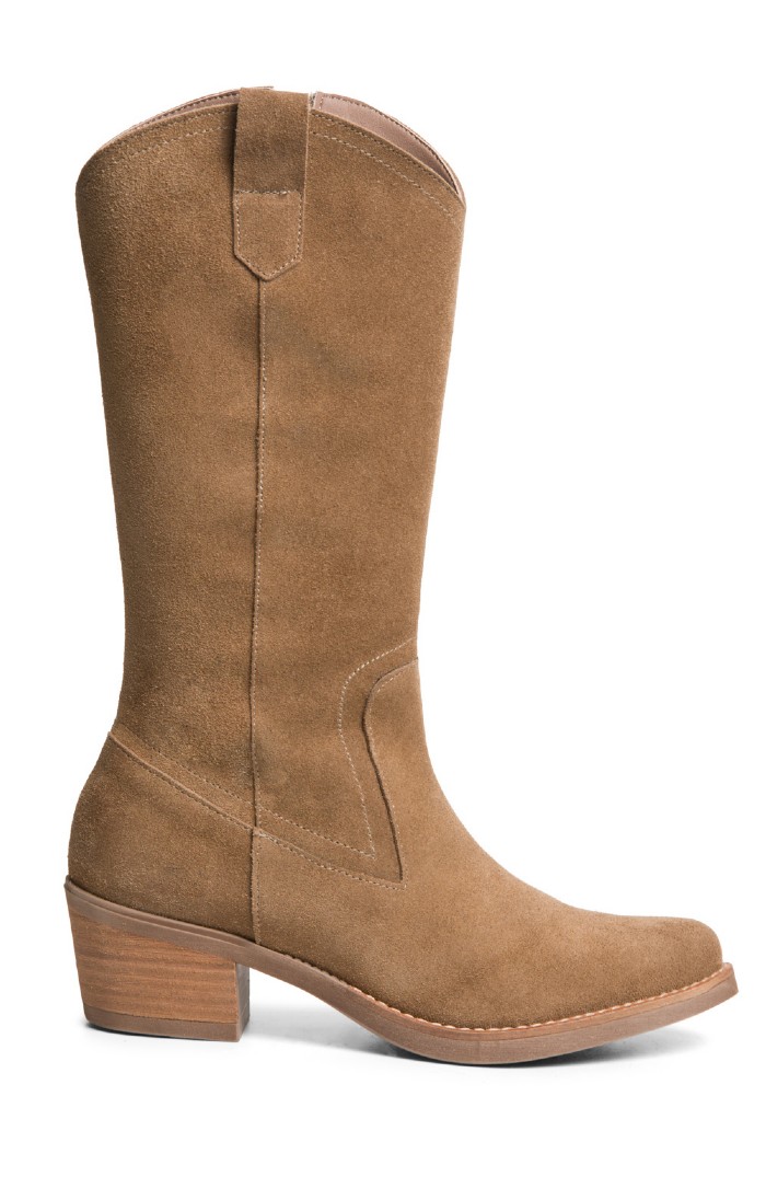 Ladies Suede Tall Cowboy Boots