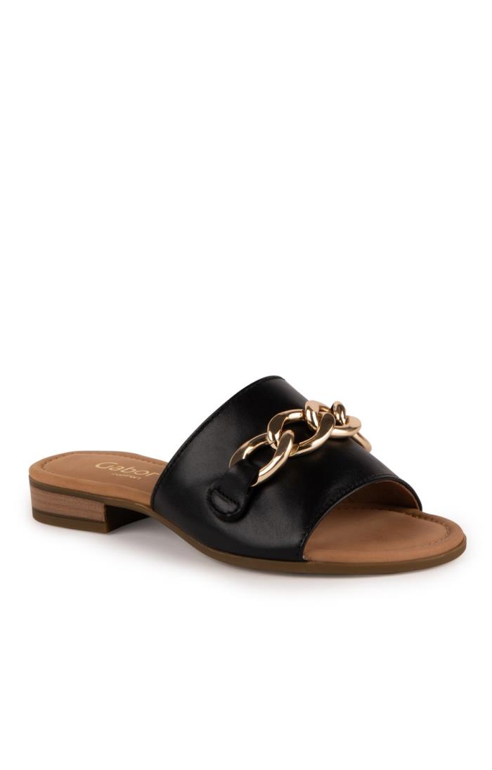 Ladies Gabor Chain Leather Mule House of Bruar