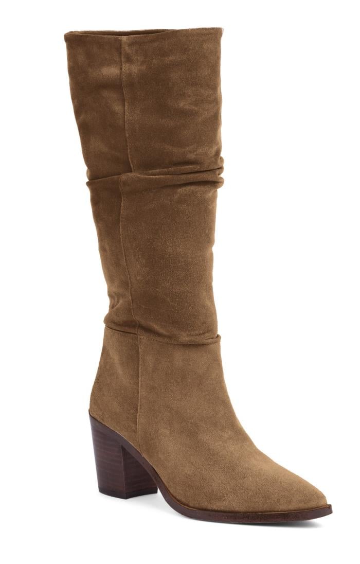 Ladies Ruched High Heel Boots