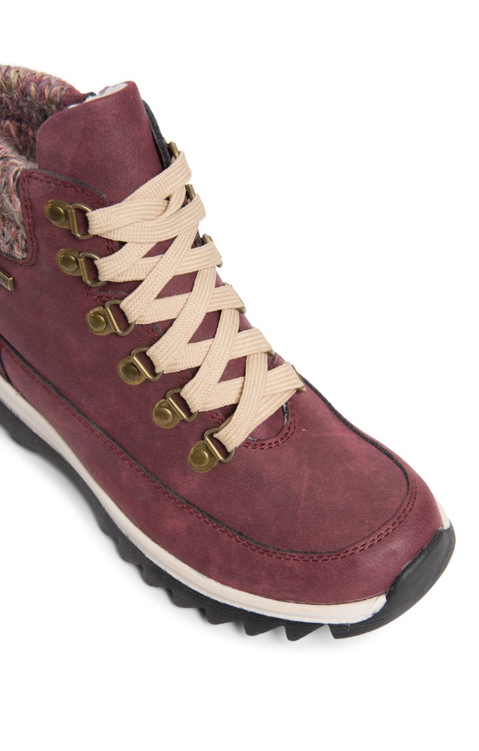 Ladies Waterproof Knit Trim Hiking Boots Red House of Bruar