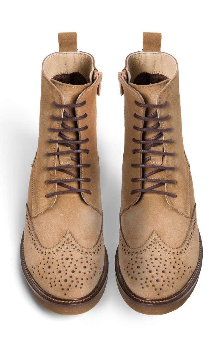 Brogue Ladies Tan Ankle Boots Uk Beryl Brogue Buckle Leather Boots