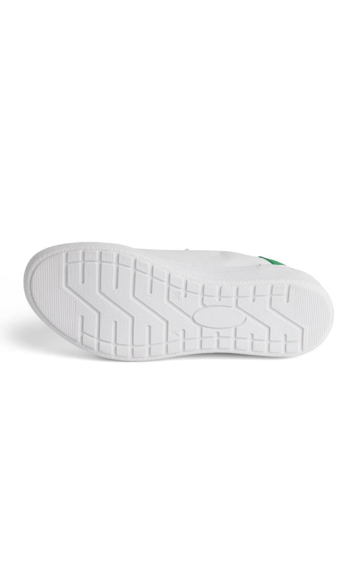 Ladies Leather Contrast Back Trainer House of Bruar