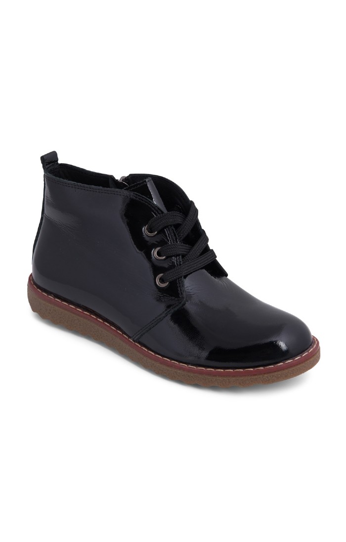 Ladies Patent Leather Desert Boots