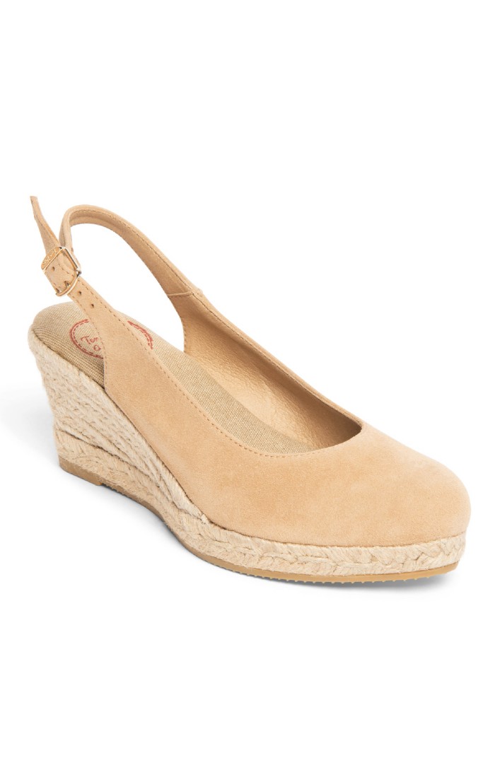 Beige suede wedges 2025