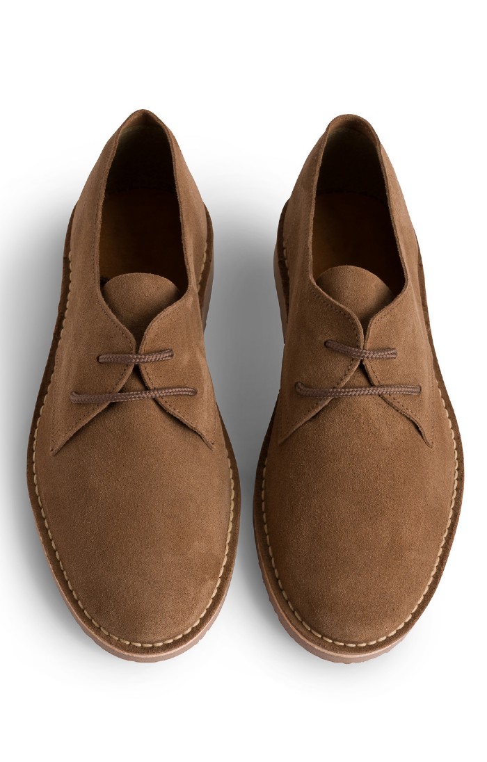 Mens Desert Suede Shoes, Blue House of Bruar