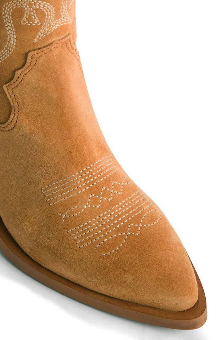 Mens suede cowboy boots tan 2025