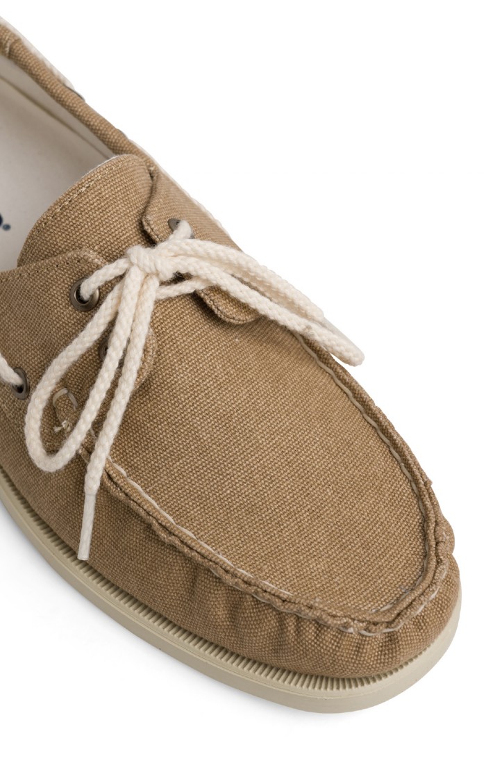 Men s Sebago Portland Washed Canvas Boat Shoe