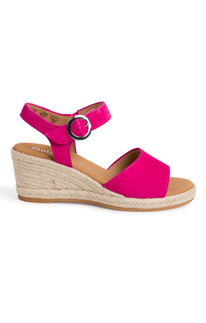 Ladies Gabor Monica Suede Espadrille, Pink House of Bruar