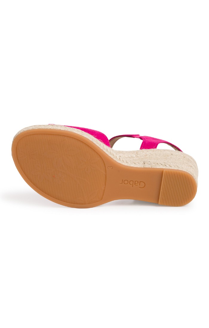 Ladies Gabor Monica Suede Espadrille, Pink - House of Bruar