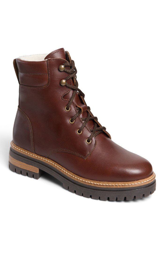 Ladies Leather Wool Lined Boots