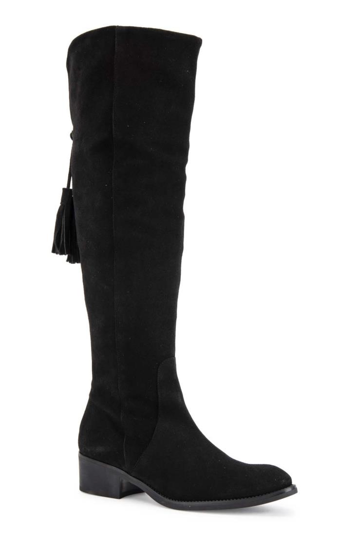 Ladies Tall Suede Boots with Tassel