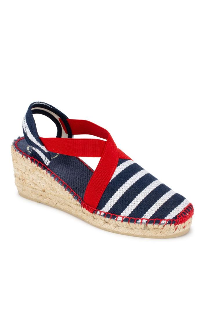 Ladies Toni Pons Striped Canvas Espadrille