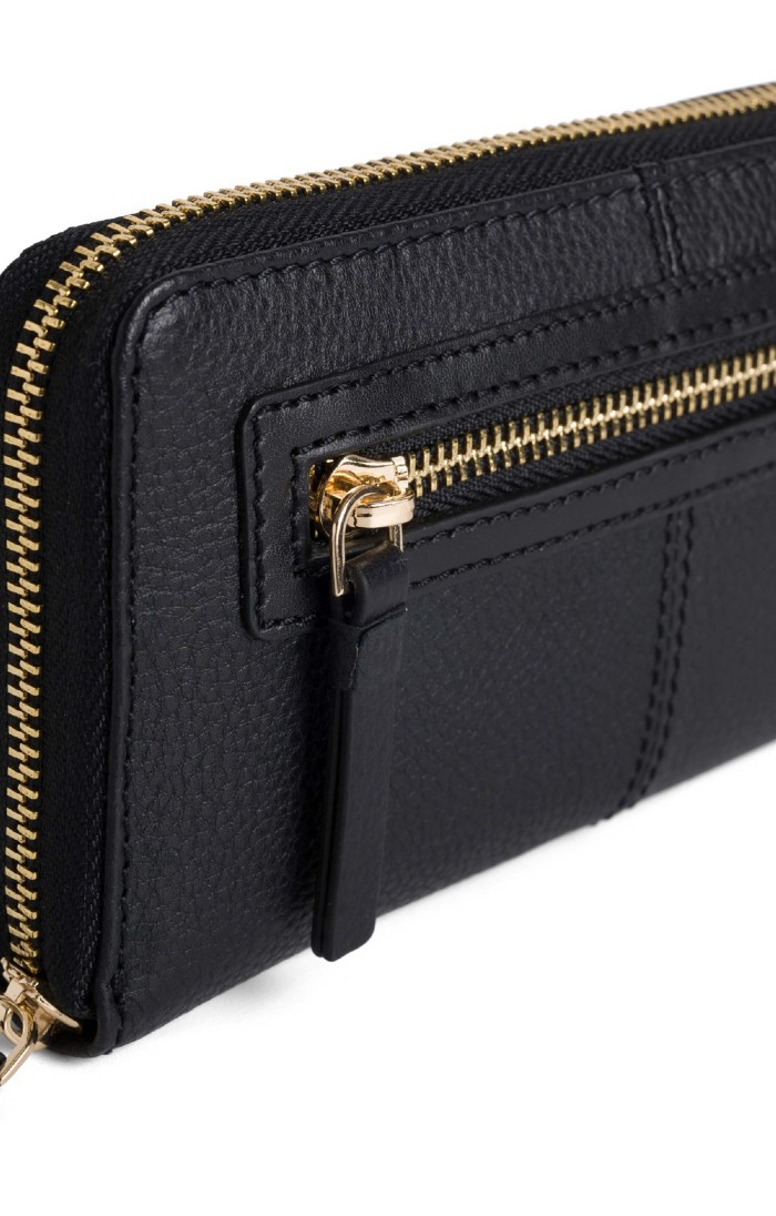 Ladies Large Zip Around Leather Purse