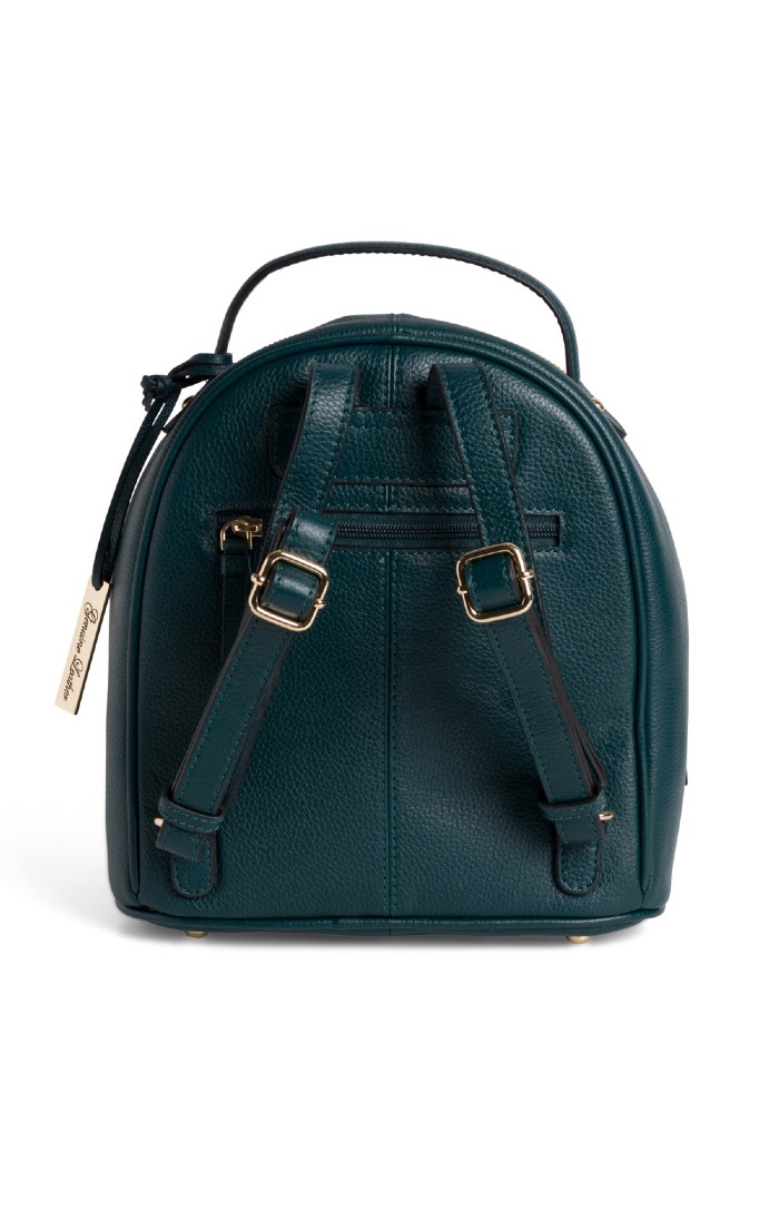 Ladies Grain Leather Mini Backpack, Green House of Bruar