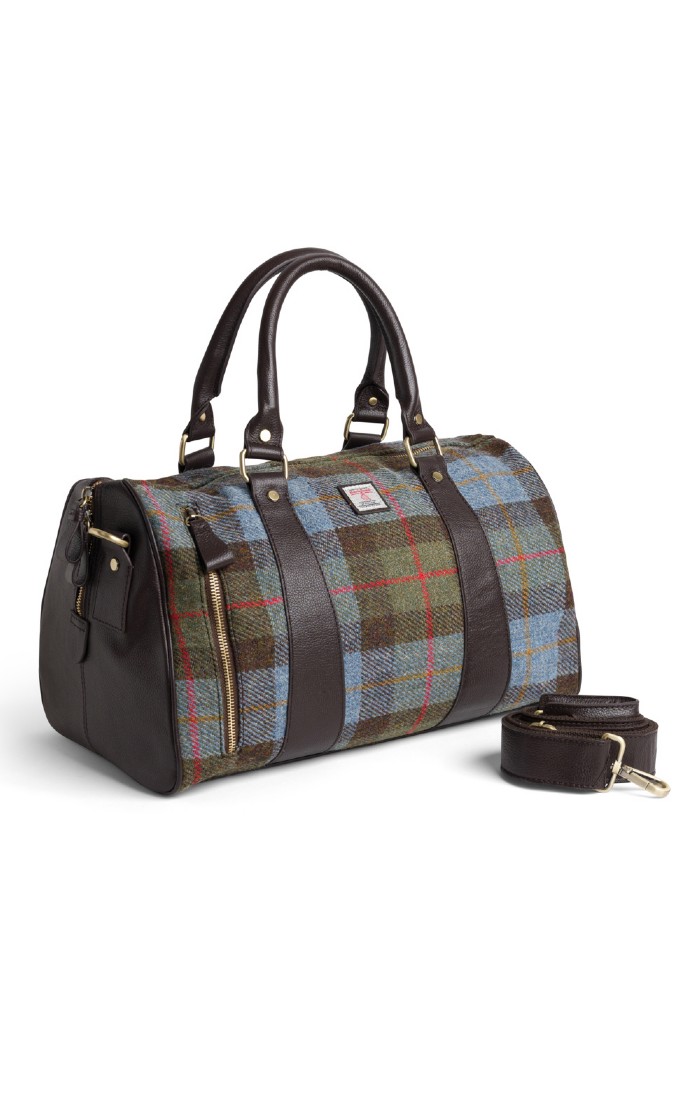 Harris Tweed® & Leather Small Holdall - House of Bruar