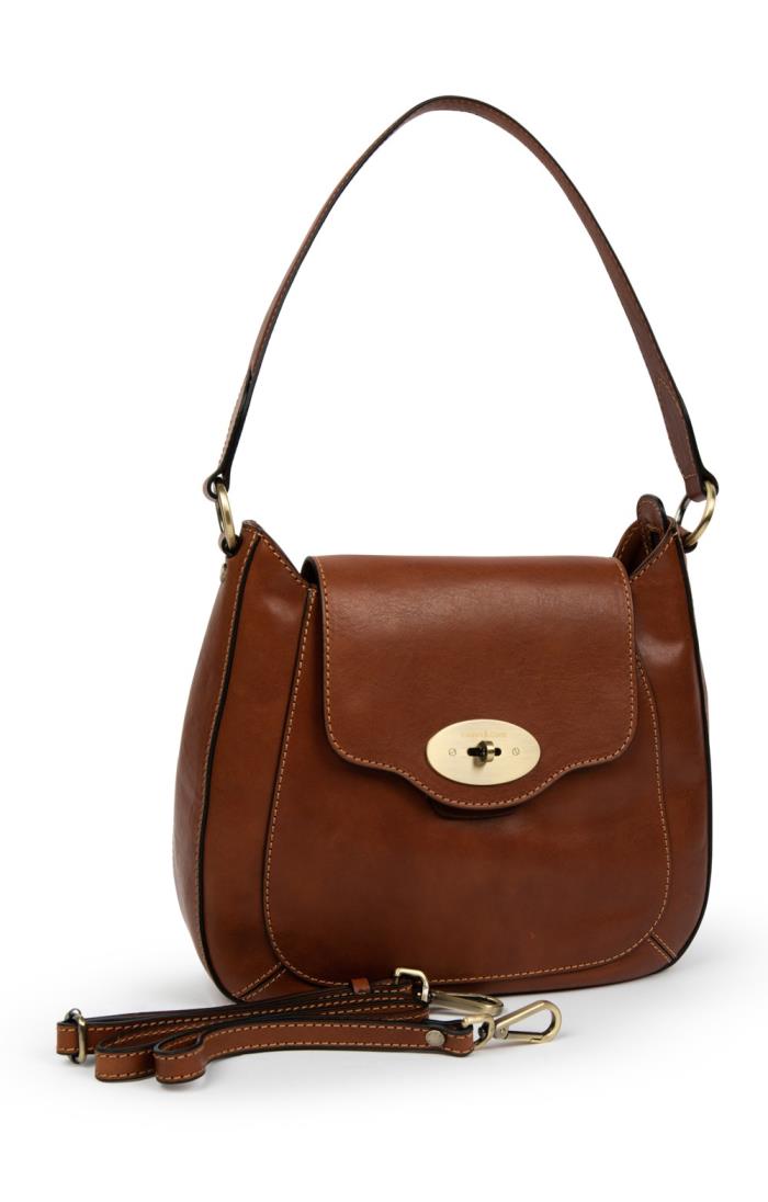 Ladies Gianni Conti Structured Flap Hobo Bag
