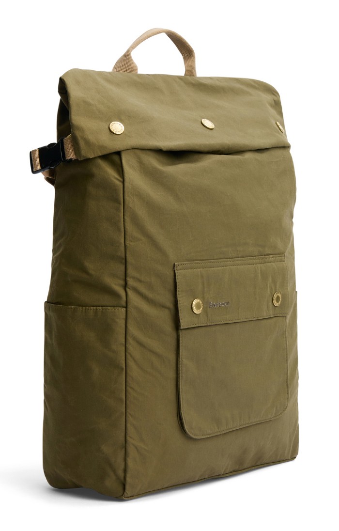 Mens Barbour Transport Foldover Backpack, Green House of Bruar