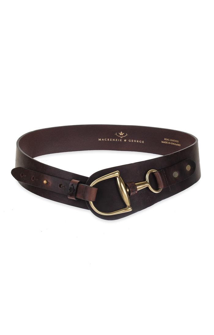 Ladies Burghley Leather Stirrup Belt, Brown House of Bruar