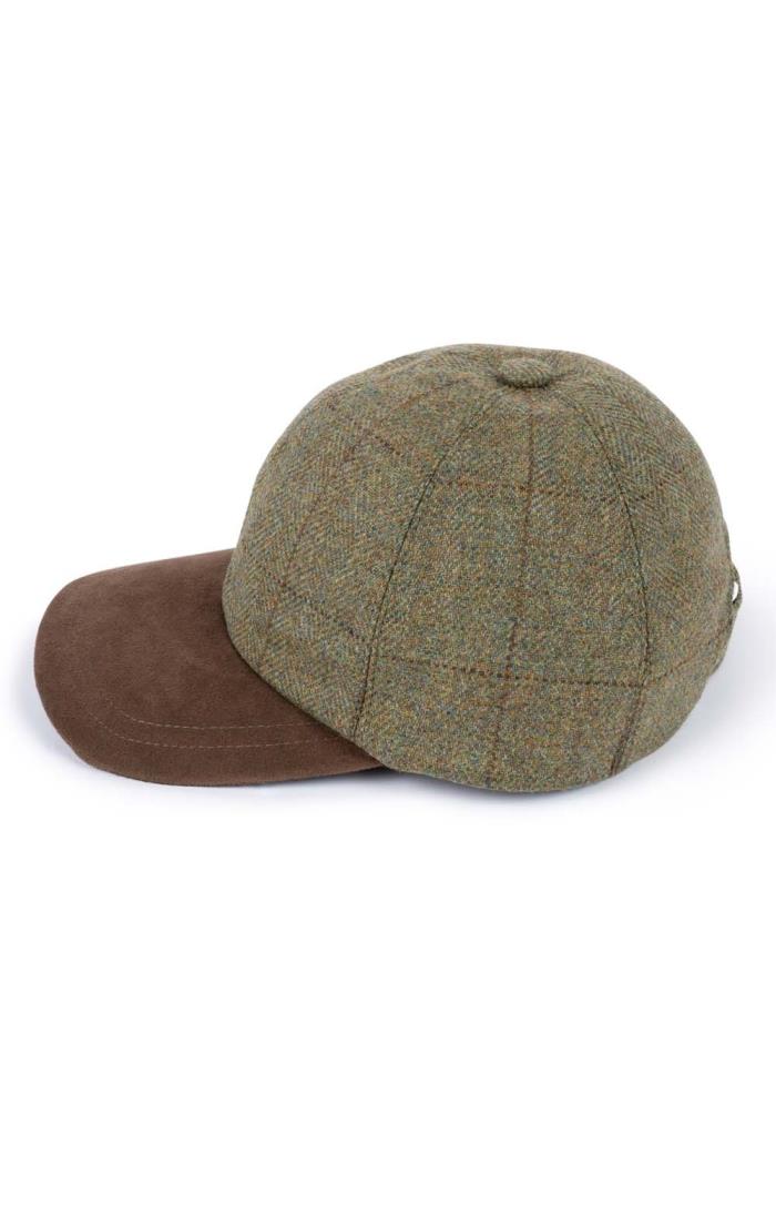Men's British Tweed Baseball Cap, Green House of Bruar