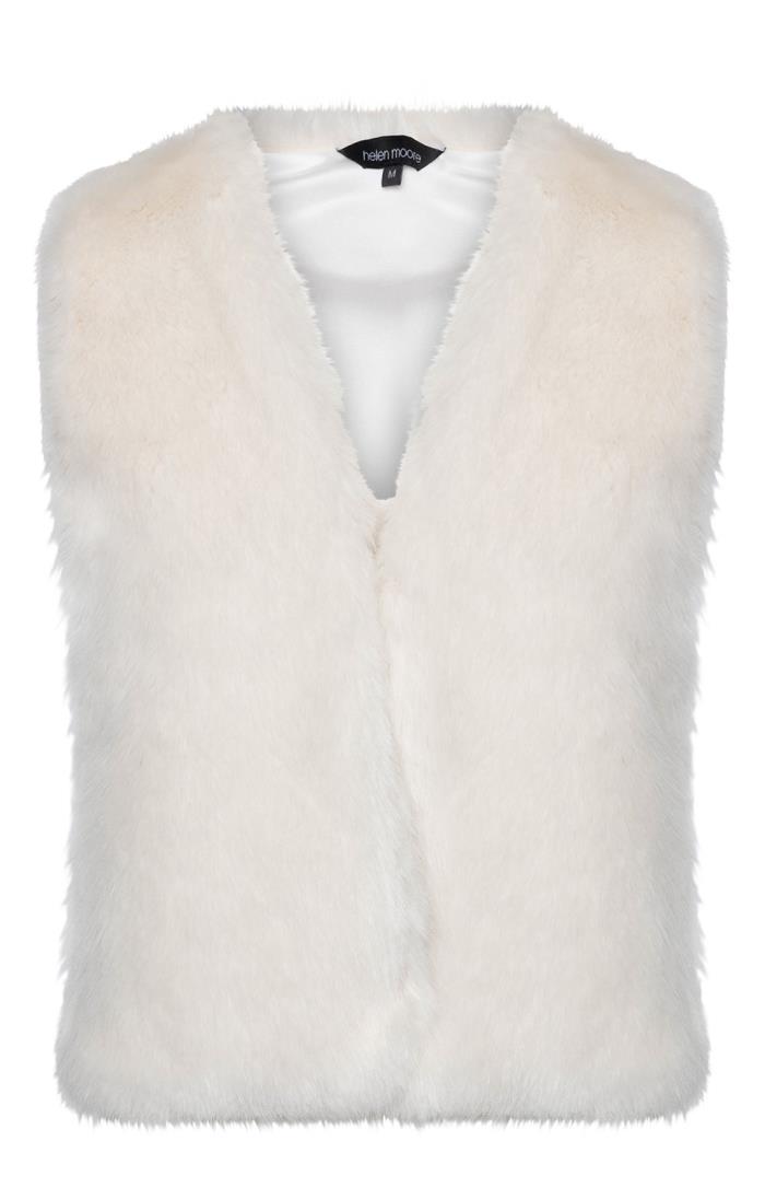 White sales fur gilet