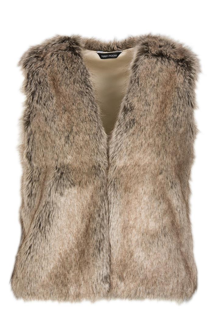 Ladies faux fur gilet clearance