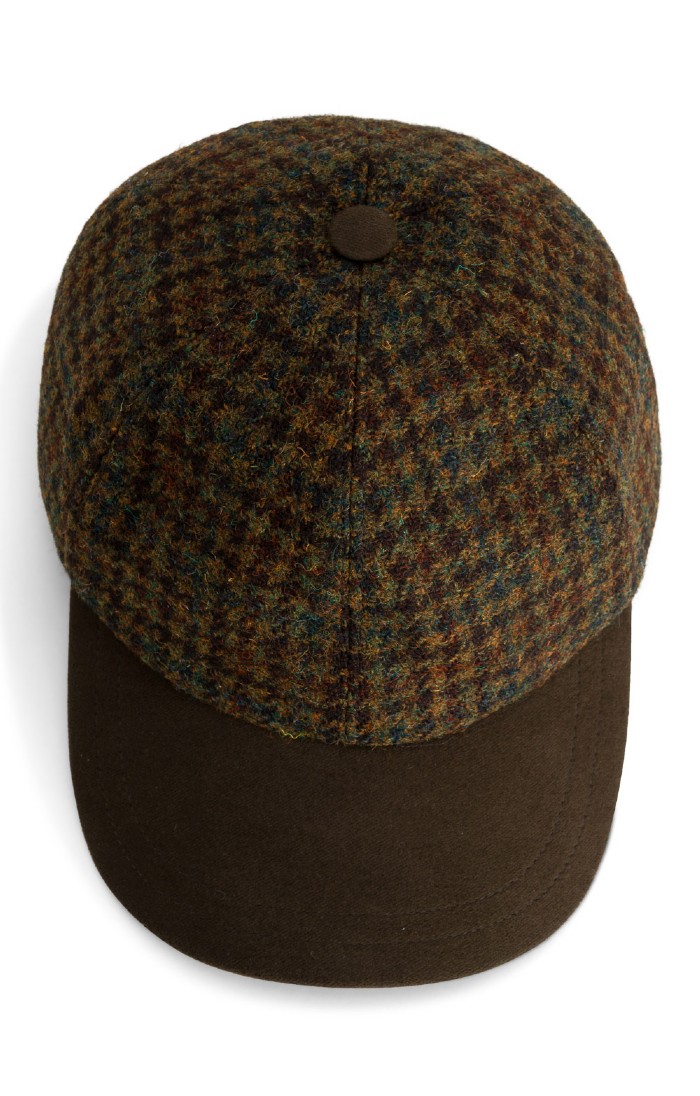 Mens Harris Tweed® Baseball Cap, Blue House of Bruar