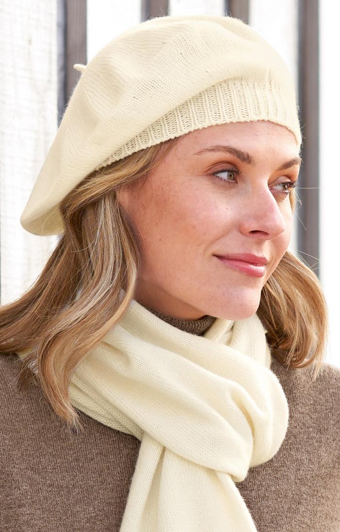 Cashmere beret sales