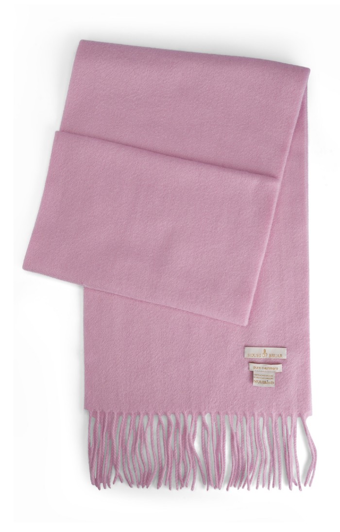 Cashmere Plain Scarf, Pink House of Bruar