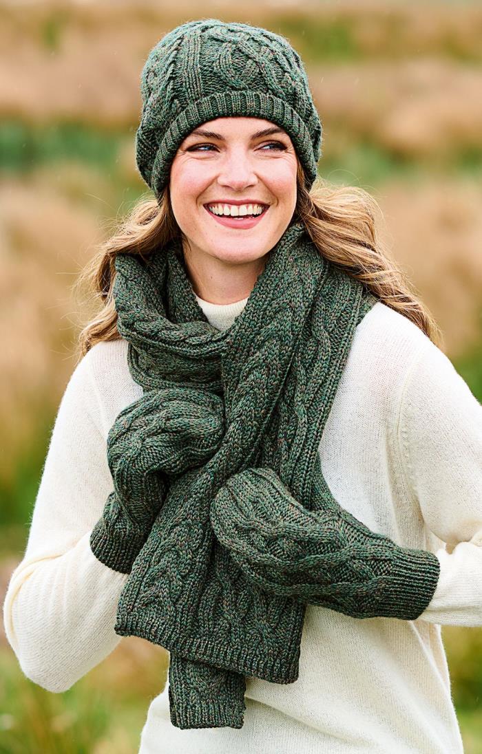 Pure New Wool Aran Mittens House Of Bruar