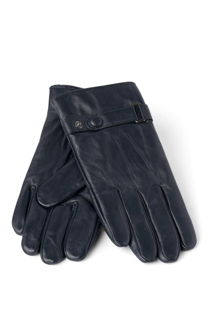 Mens navy leather gloves outlet