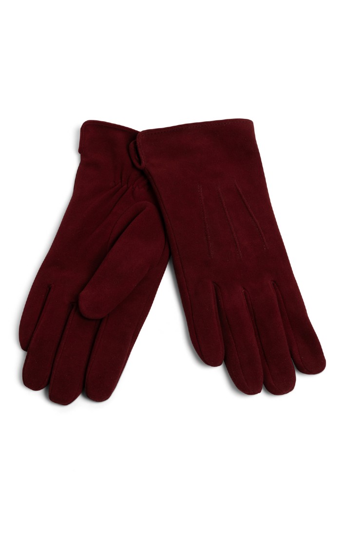 Burgundy gloves ladies discount