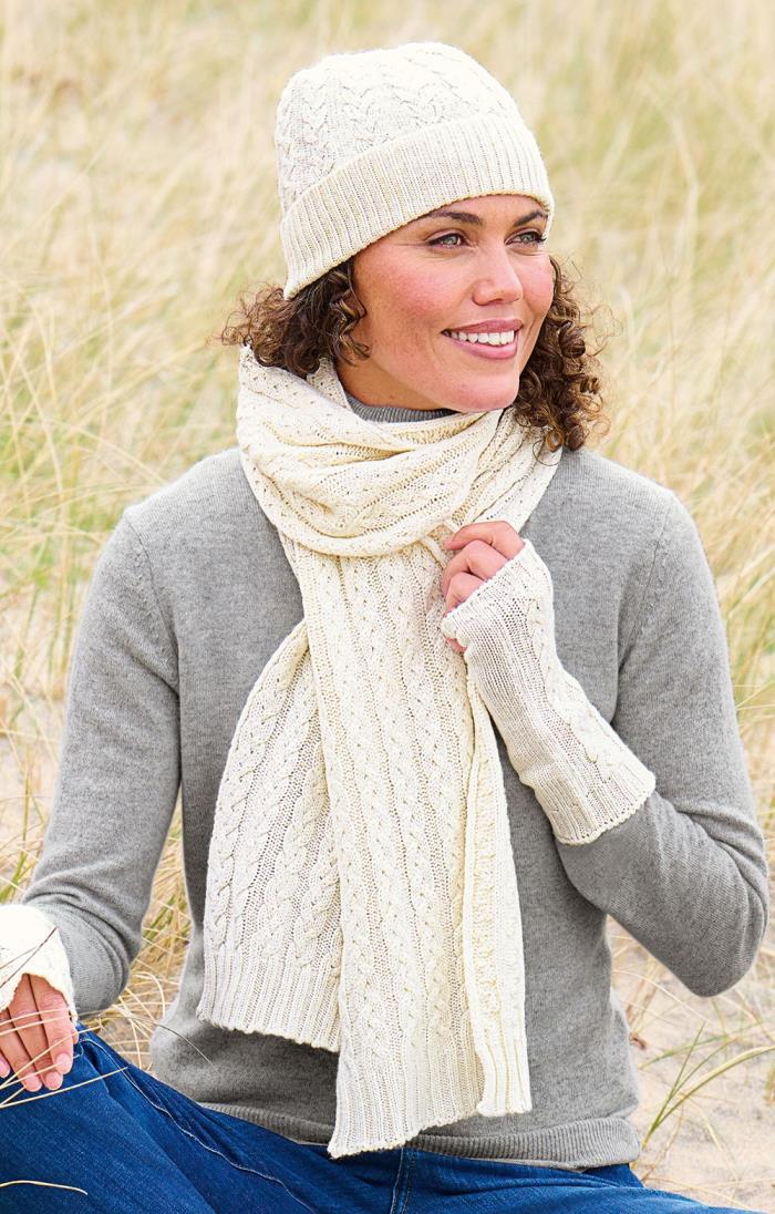 Cashmere cable scarf discount