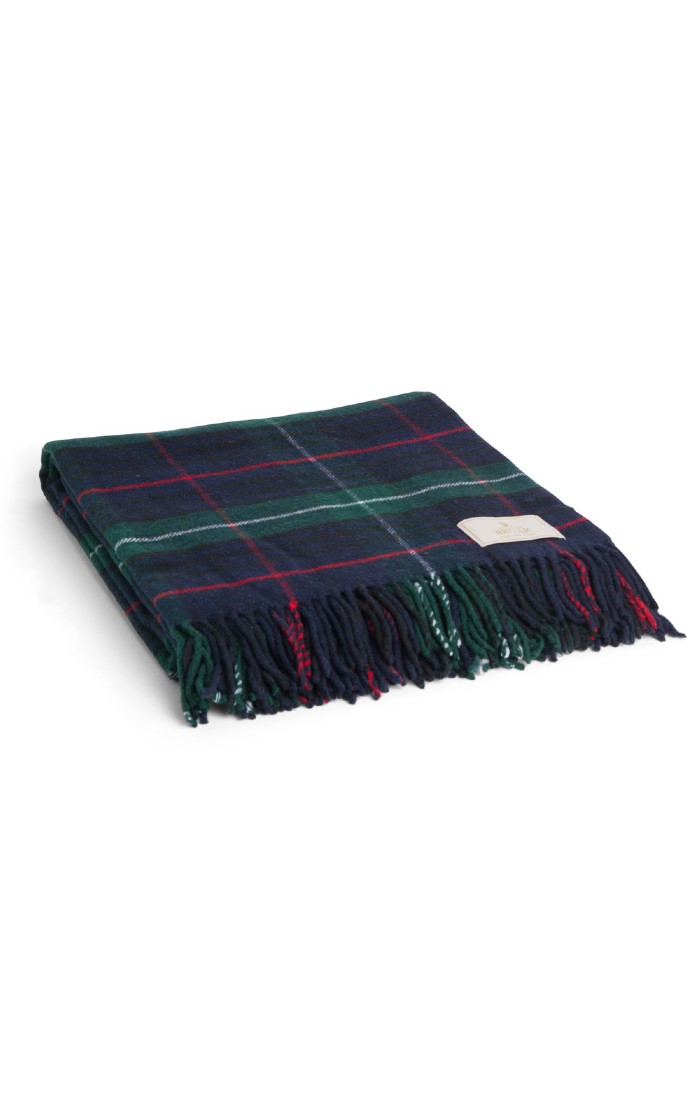 Blue Tartan Plaid Round Rug