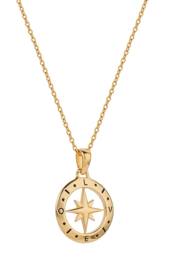 Ladies shop compass necklace