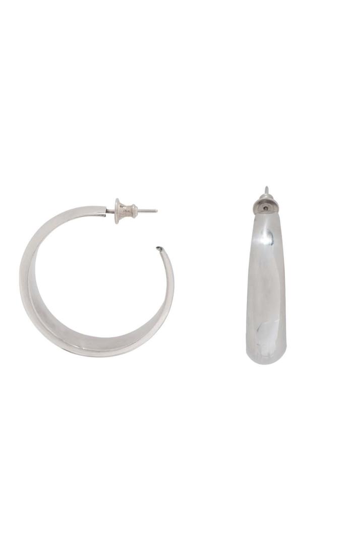 Ladies silver hoop earrings deals