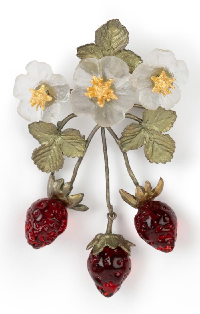 Ladies Strawberry Statement Brooch House of Bruar