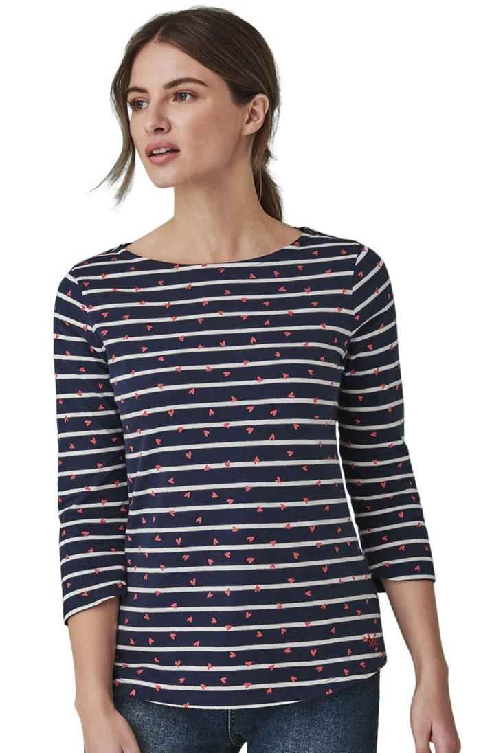 Ladies Crew Clothing Essential Breton T 
