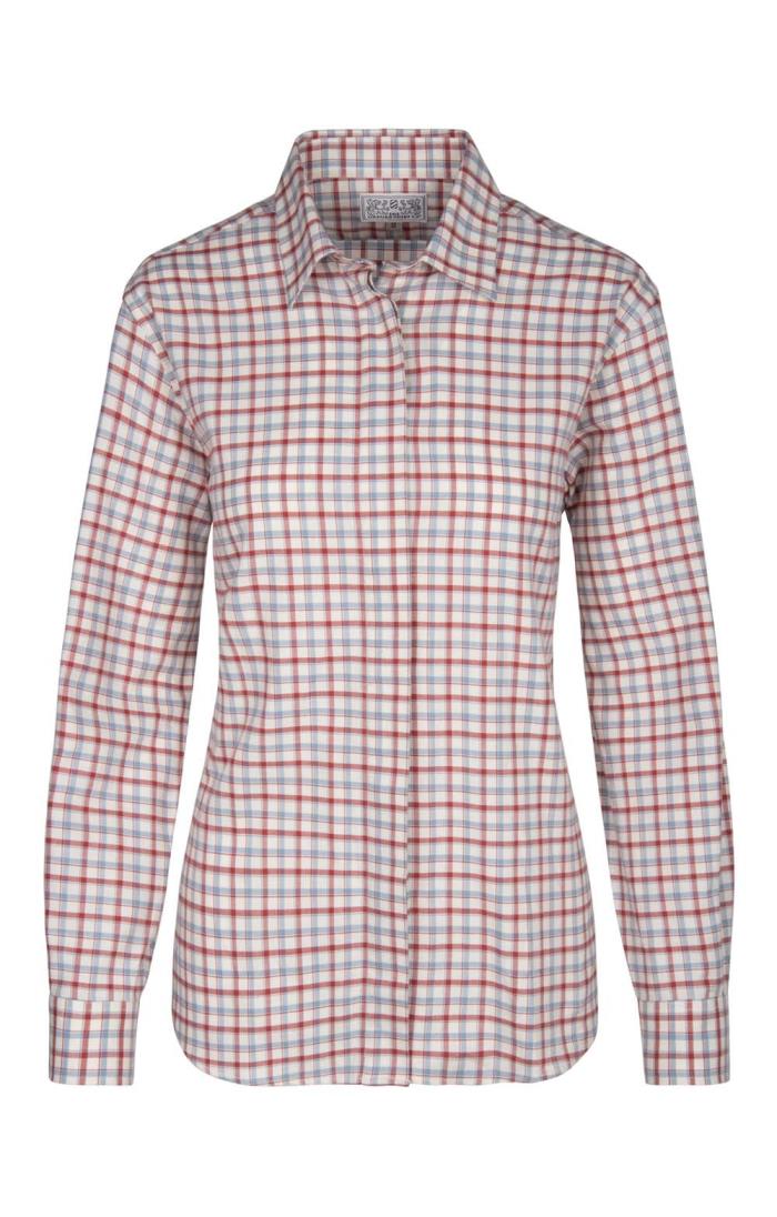Brushed Cotton Ladies Tattersall Shirt 