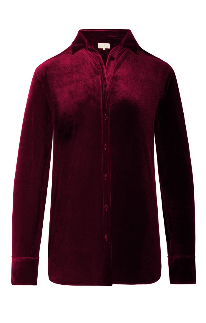 Ladies Oversized Velvet Shirt House of Bruar